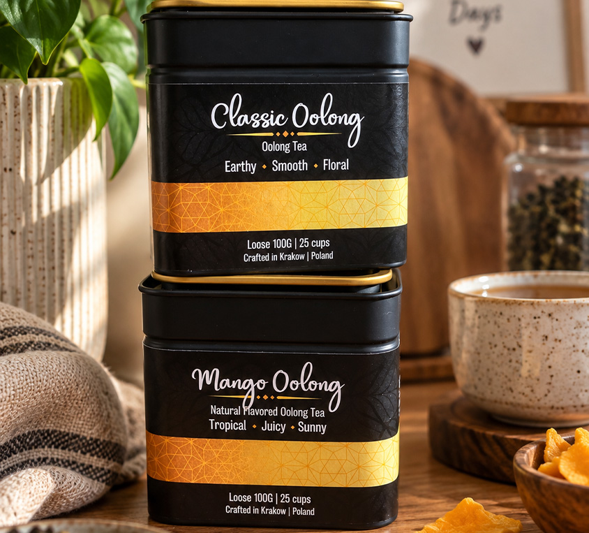 Leo Tea – kolekcja herbat oolong w metalowych puszkach 100g